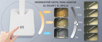 Aigostar lámpara escritorio LED,flexo de escritorio plegable con cable, puerto USB y tipo C, 3 modos y 4 niveles de brillo, función de memoria, flexible ajustable, control táctil, blanco-Verde - details 4
