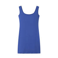 Nuevo Vestido Casual Para Mujer Verano 2024 Color Sólido Con Tirantes A-Line De Rodilla Polyester Sin Estirar Estilo Clásico - details 15