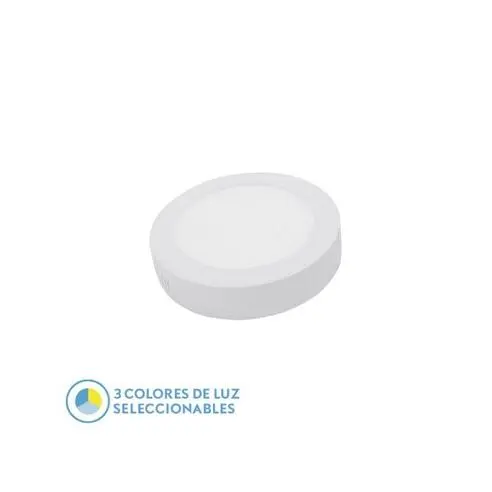 FABRILAMP Downlight Superficie Diorita 12w 3000k-4000k-6500k Blanco 1080lm 3,5x17x17 Cm - Alta Luminosidad - 1