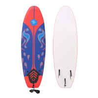 vidaXL Tabla de Surf 170 cm Deportes Acuáticos Exterior Navegación Estampado Boomerang,  De rayas,  Azul y mas - details 4