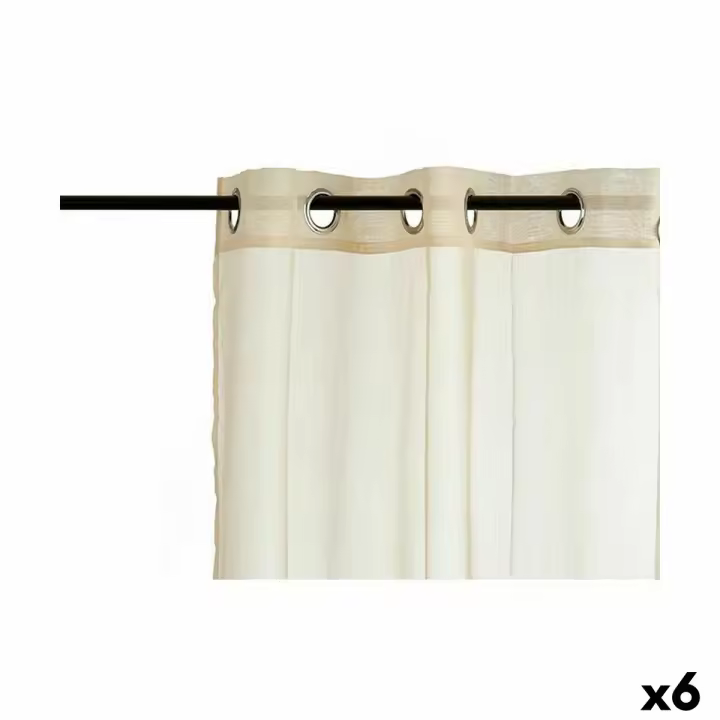 Cortina 140 x 260 cm Beige (6 Unidades) - 1
