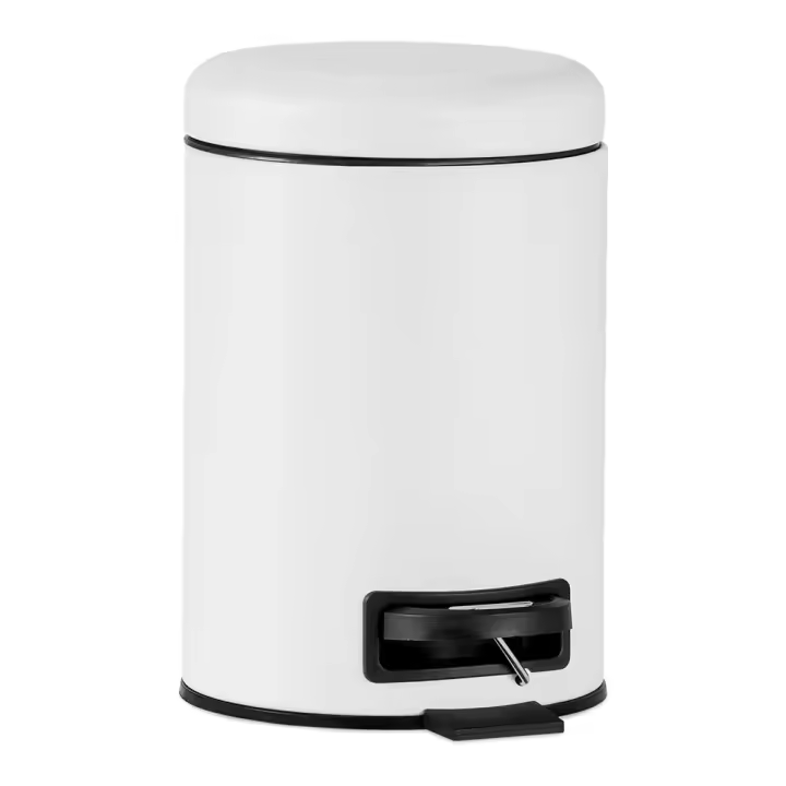 PAPELERA BAÃ‘O METAL BLANCO 3l ANDREA HOUSE - 1