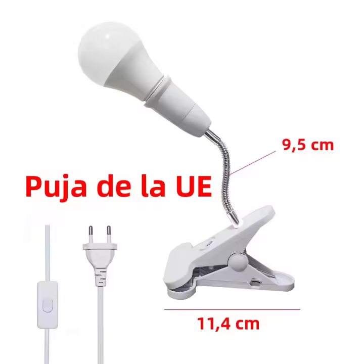 Torneo De Luces Flexibles Para Lámpara Universal Con Clip Y Interruptor Soporte Para Cabeza De Lámpara De Noche Para Cama Luz Adicional De Fábrica - 1