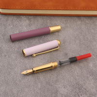 Pluma Fuente De Metal Matizada Morada 1 Pieza Suministros De Escritorio Y Oficina Regalo Para Escritura Sin Embalaje En Paquete - details 4