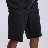 Shorts De Algodón Vintage Lavados Con Impresión Cruzada Para Hombres Verano Shorts Transpirables Con Bolsillos Para Gimnasio Y Running - details 7