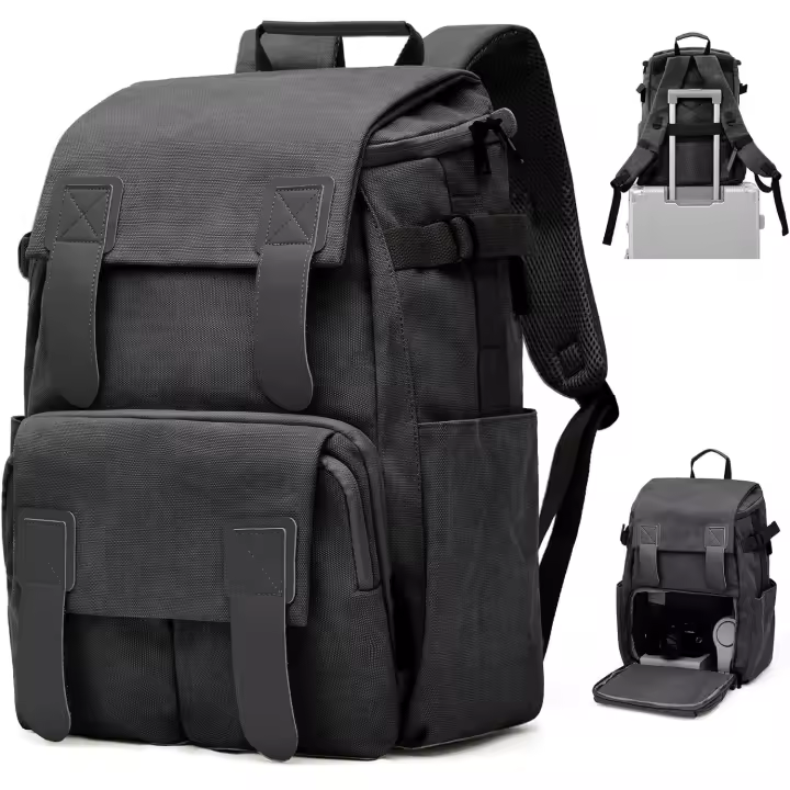Bolso Mujer Hombre, Mochila Grande Portatil 15,6 Pulgadas Universidad Mujer Antirrobo Impermeable Mochila de Senderismo para Hombre Escolar Casual Trabajo Negro - 1