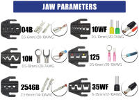 Juego De Herramientas De Prensa 8 En 1 YFX Interchangeable Para Conectores De Tubo Contraido No Aislado Barrelo Abierto Ferrules Pliers De Acero Al Carbono - details 4
