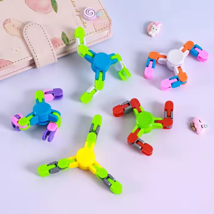 Juguete De Desestresor Para Niños Y Adultos 1pcs Variedad De Giro De Dedo Cadena Juego Parentezco Cuatro Enlaces Juguete De Escritorio Fidget Spinner - 1