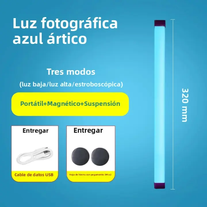 Lámpara De Noche LED Recargable Para Fotografía Y Vlog Lámpara De Colgante Mano Portátil Iluminación De Rellenar Para Transmisiones En Vivo Y Uso En Cama - 1