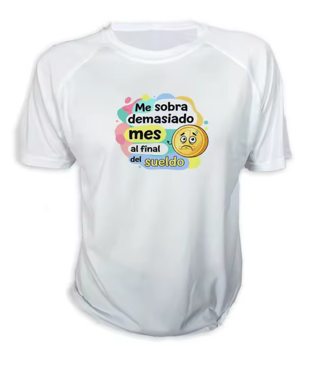 MERCHANDMANIA CAMISETA frase graciosa final de mes dinero pobre chiste tshirt - 1