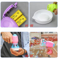Pistola De Burbujas Eléctrica Para Niños Máquina De Burbujas Juguetes Para El Verano En Parque Juguete Automático De Plástico Para Niños - details 5