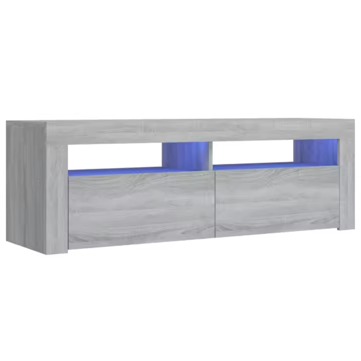 vidaXL Mueble de TV con luces LED gris Sonoma 120x35x40 cm - 1