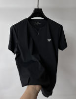 Camiseta De Manga Corta Para Hombre Marca De Alta Gama Estampada Algodón De Seda Hielo Trend Summer Casual Comodidad Top Fresco - details 12