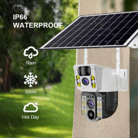 Cámara Solar Inalámbrica 4K 8MP Con Doble Lente Exterior V380 pro CCTV Protección De Seguridad Monitor Con Visión Nocturna Y Radar 4G Sim IP Wifi - details 13