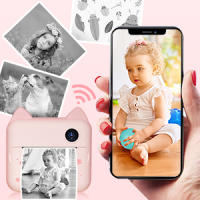 Cámara Infantil P1 cámara instantánea Impresora fotográfica para niños con 2 Rollos de Papel de impresión Compatible con transmisión WiFi aplicable en Papel fotográfico autoadhesivo - details 5