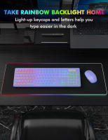 Teclado Y Ratón Inalámbricos Con Iluminación Retroiluminada Recargable JOMAA Set De Teclado Completo De 108 Teclas Y Ratón Para Desktop Laptop Tablet - details 6