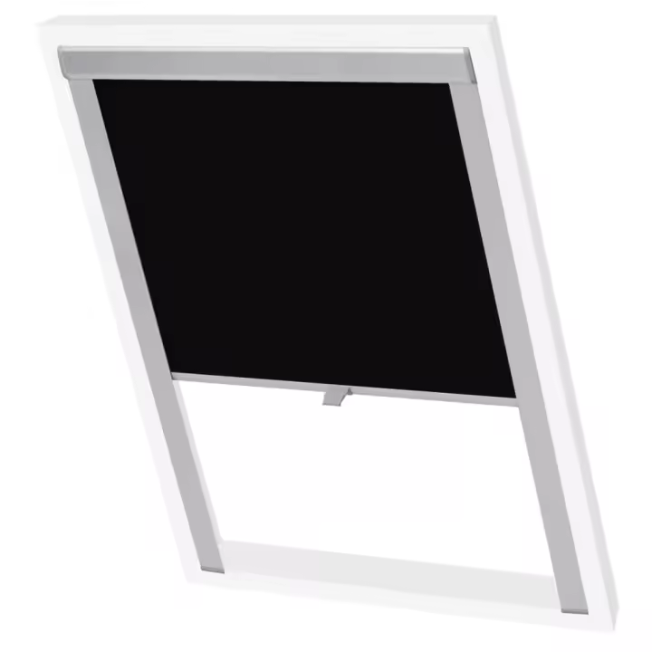 vidaXL Persiana enrollable opaca negra CK04 - 1