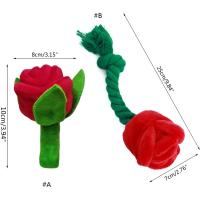 Juguete De Masticar Para Perros Pequeños Y Medianos Muñeco De Peluche Con Sonido Rosa Reducción De La Boredom Y Ansiedad - details 4