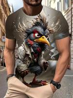 Camiseta De Hombre Con Estampado De Pato Divertido Talla Grande Estilo Casual Verano Camiseta De Poliéster Transpirable Y Secado Rápido Para Exterior - details 2
