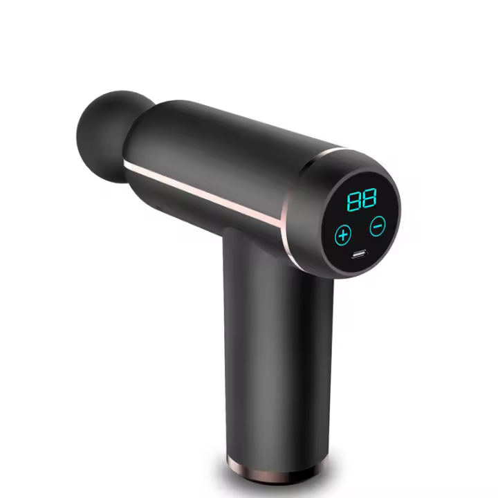 Pistola de percusión de trabajo Profundo, masajeador de Música de la mano y Cuerpo de mano con 4 Cabeza de masaje y pantalla táctil LCD para atletas - 1