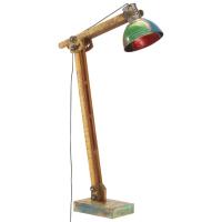 vidaXL Madera Maciza de Mango Lámpara de Pie E27 Industrial Iluminación Color Multicolor,  Blanco, y mas - details 1