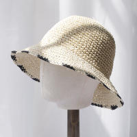 Sombrero De Paja Tejido En Crochet Sombrero De Barril Para Mujer Protección UV Sombreros De Playa Plegables Verano Con Visera - details 7