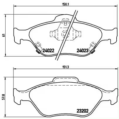Juego de pastillas de freno P 83 085 BREMBO - 1