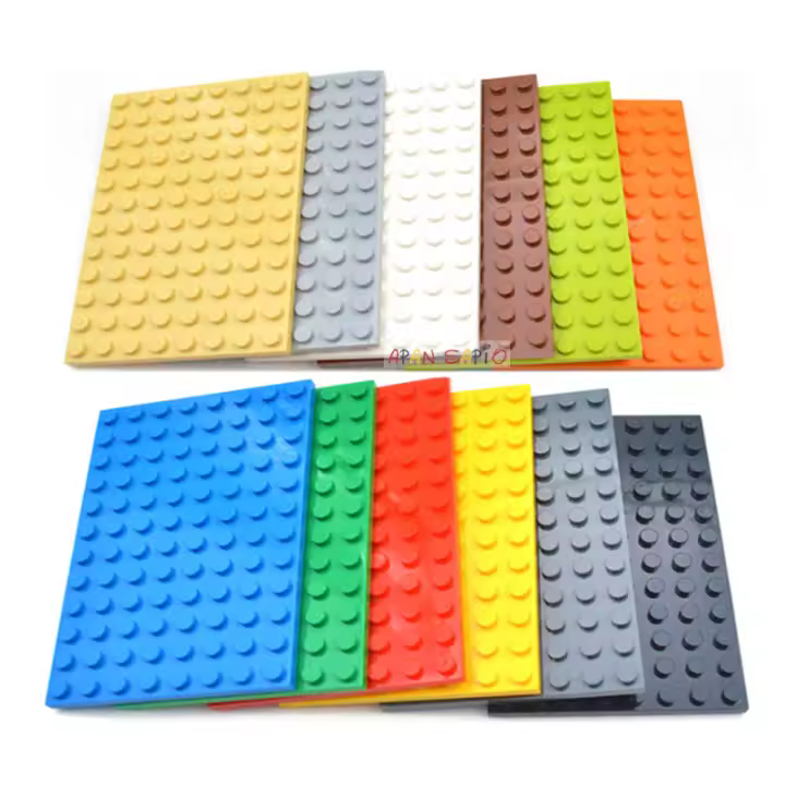 Bloques De Construcción DIY 5pcs Figuras Delgadas De 8x12 Puntos 12 Colores Educativos Creativos Compatibles Con Marcas Juguetes Para Niños - 1