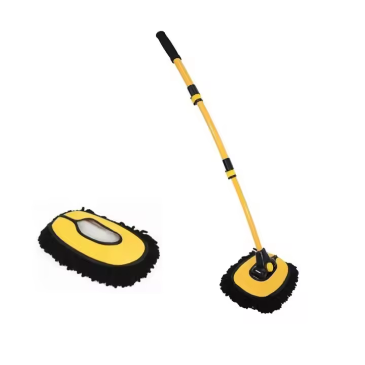 Cepillo universal para limpieza de coches, fregona telescópica de mango largo, escoba de chenilla, accesorios para lavado de coches - 1