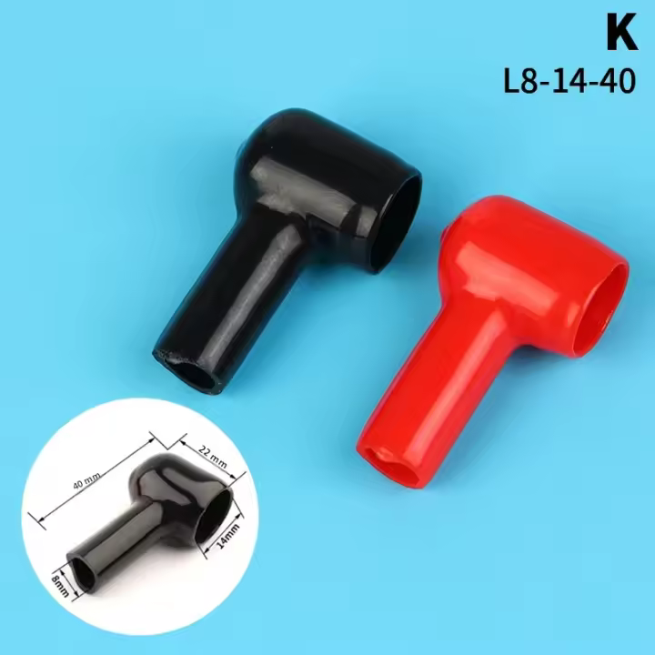 2PCS Cápula Isolante Para Terminal De Batería Positivo Y Negativo Con Tubo Protector Para UPS Y Batería Pile Cabeza - 1