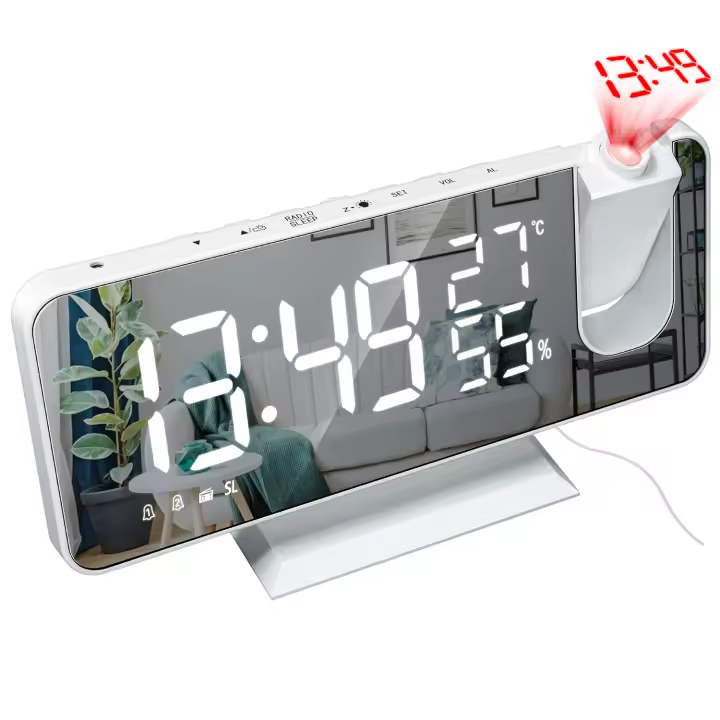 Estación Meteorológica Inalámbrica con Pantalla a Color - Termómetro Interior/Exterior & Reloj Atómico Digital, Incluye Sensor con Retroiluminación, Características de Temperatura, Humedad y Íconos Meteorológicos para el Hogar y el Jardín - 1