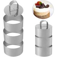 6 piezas de anillo de Cocina, anillos de Pastel de Maple inoxidable Molde pastel Molde de anillo de hornear - details 0