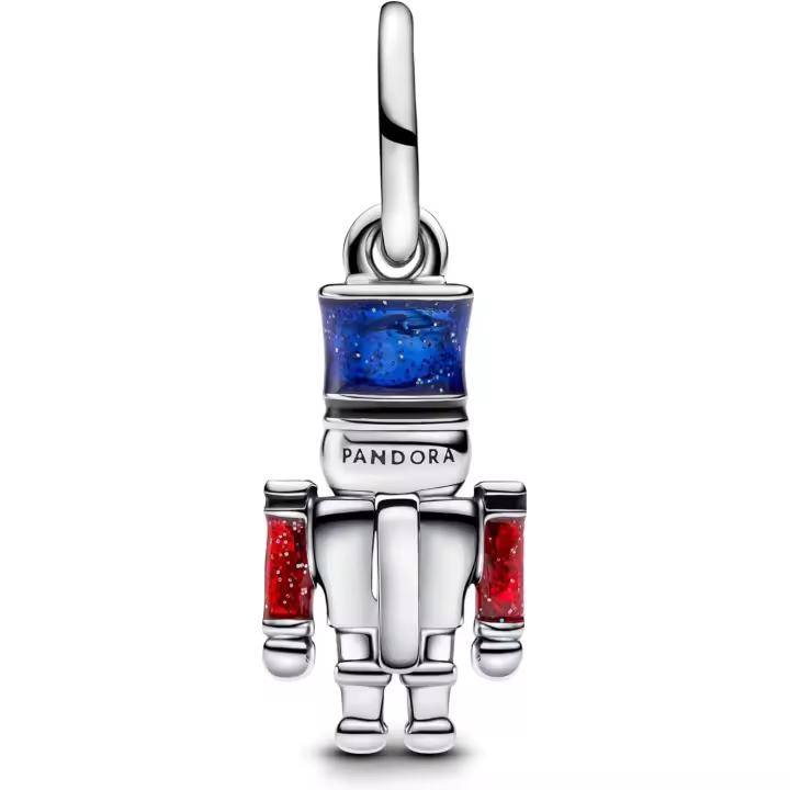 Charm Cascanueces en movimiento PANDORA Moments 793583C01 en plata de ley con circonitas, compatible con pulseras Moments y ME，Incluye Caja Original - 1