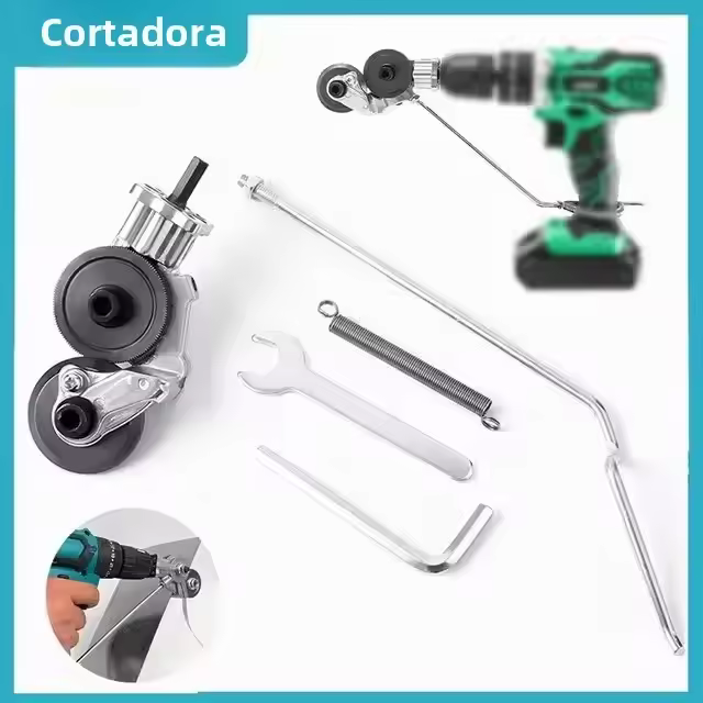 Cortadora De Metal Eléctrica Multifuncional Herramienta De Corte Libre Para Hogar Adecuada Para Taladro Corta Acero Inoxidable Aluminio Plástico - 1