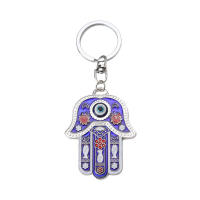 Llavero De Ojo De Suerte Con Mano De Fatima Y Mariposa Azul Para Coche Llavero Turco Con Ojo Maligno Para Hombres Y Mujeres Joyería EY138 - details 26