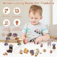 Juego de cuentos para niños,bloques de Animales, Juego de Madera Montessori 2 en 1,para edades de 2-4 años - details 0