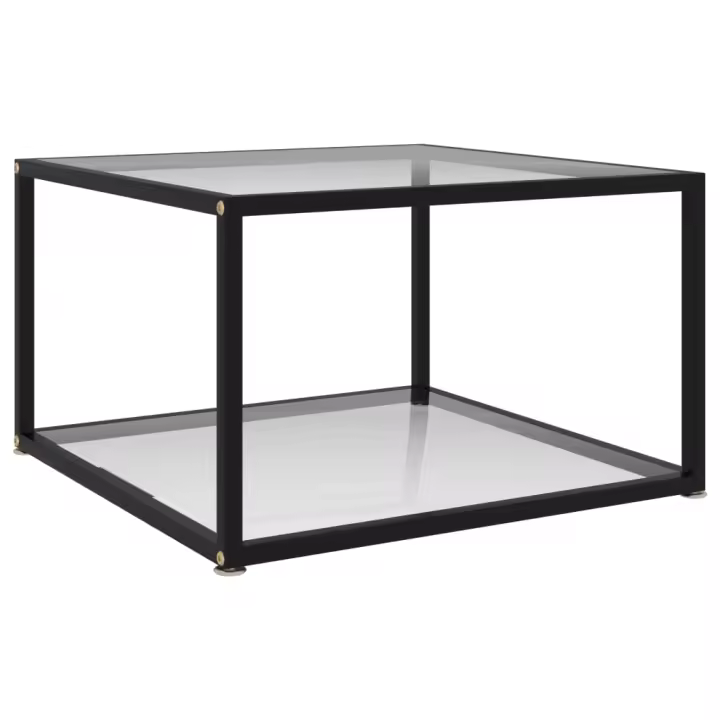 vidaXL Mesa de centro transparente vidrio templado 60x60x35 cm - 1