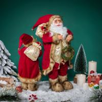 Figura De Santa Claus De Navidad Muñeco De Peluche Hecho a Mano Con Bolsa De Regalos Adornos Para El Hogar Y Decoraciones De Fiesta De Navidad - details 1