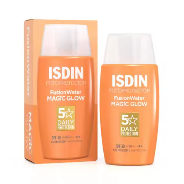 Isdin Protector Solar Facial Fusion Water MAGIC GLOW SPF 30 50 Ml - 1