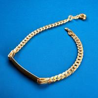 Pulsera Esclava Barbada 17 cm Oro 18 Kilates con certificado de Calidad - details 5