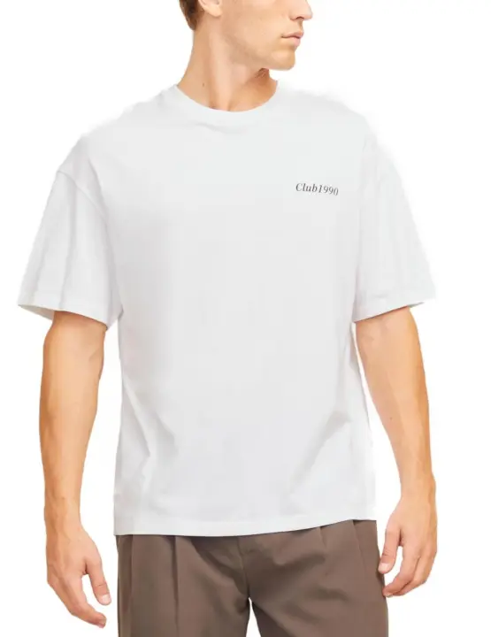 Camiseta Jack&Jones Bradley blanca manga corta para hombre - 1