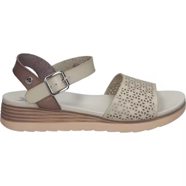 XTI | Sandalias XTI – Sandalias para mujer– Sandalias color blanco para mujer – Sandalias con cierre de Hebilla – Sandalias con poca plataforma – Cómodas y de Alta Calidad – Modelo 142886 - 1