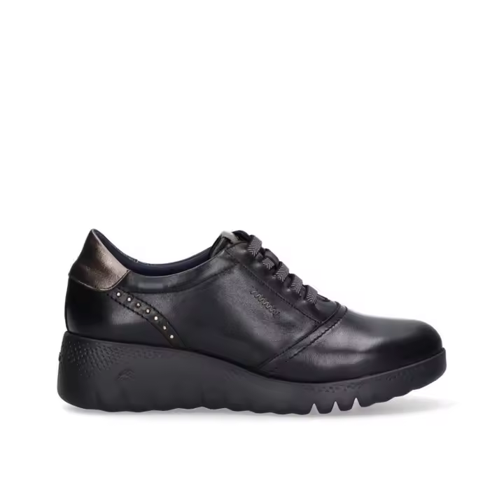 ZAPATO DEPORTIVO DE PIEL NEGRO FLUCHOS LIVE F2096 - 1