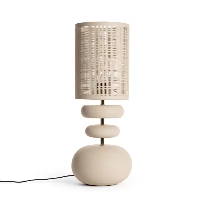 Ledkia Lámpara de Mesa Metal Dhruv Beige - 1