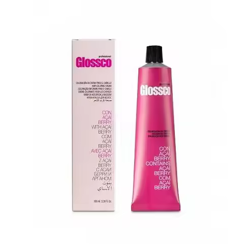 Glossco Professional Tinte Rubio Oscuro 100 Ml - Coloración Permanente con Micropigmentos y Acai Berry - 1