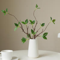 1pc Ramo Artificial De Hojas De Eucalipto Falso Para Bodas Y Decoración De Eventos Con Prolongadas Ramas Verde Sintético - details 4