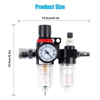 AFC2000 Regulador De Presión De Aire Para Compresor Separador De Aceite Y Agua Elemento Filtro De Cobre Con Atomizador Lubricante - details 2