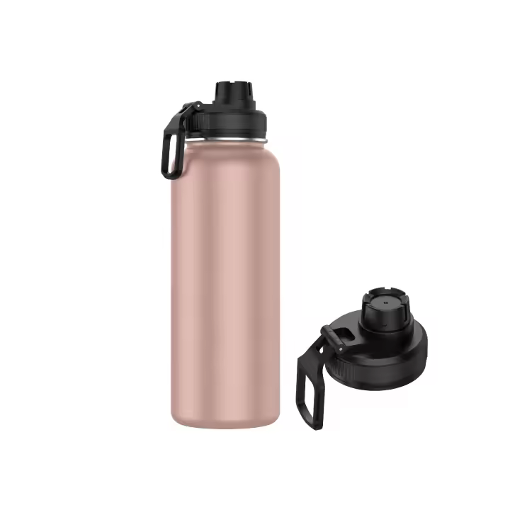 Botella Termo de Acero Inoxidable 550ml Deportiva (10 Colores) - Botella de Agua Térmica Reutilizable Sin BPA Mantiene 24H Frio / 12H Calor Termo y Hermética - Doble Parada a Prueba de Fugas (YD550 999) - 1