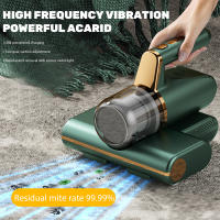 Aspiradora inalámbrica antiácaros, limpiadora de colchones con esterilización UV, eliminadora de ácaros de mano para cama, almohada y sofá, color blanco - details 0