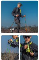 MAP BROTHER M3031 N-Pole Poles De Camuflaje Plegables Para Senderismo Y Correr Outdoor Palas De Caminar De Aleación De Aluminio 7075 Con Cierre Rápido Y Punta De Rodamiento De Tungsteno Cobalto - details 11